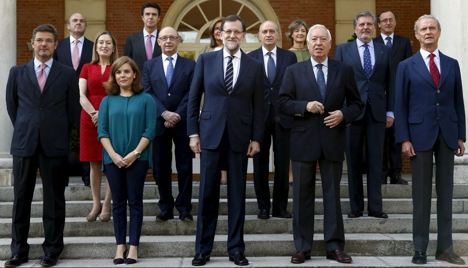 Ultimo Gobierno de Mariano Rajoy en su primera legislatura como presidente