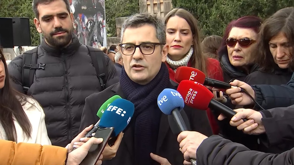 El ministro de la Presidencia, Justicia y Relaciones con las Cortes, Félix Bolaños. EP