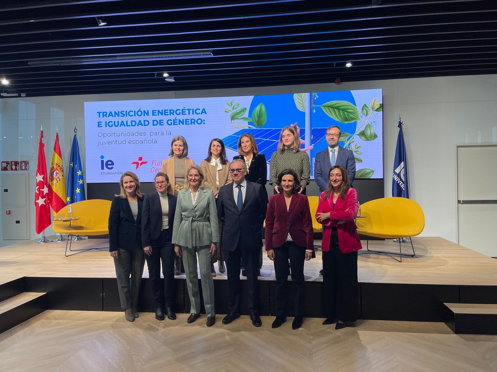 Imagen de la presentación del informe 'Transición Energética e Igualdad de Género: Oportunidades para la Juventud Española', de la Fundación IE y la Fundación Cepsa.