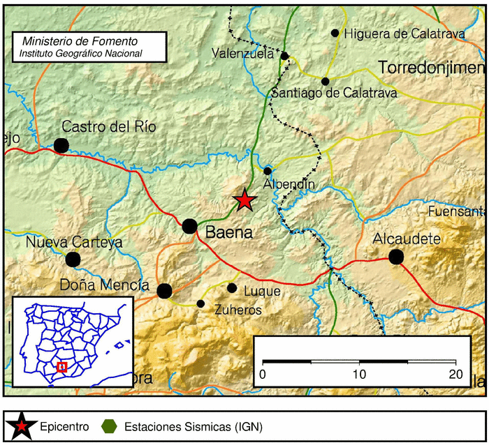 Registrados dos terremotos en Baena y Benalmádena