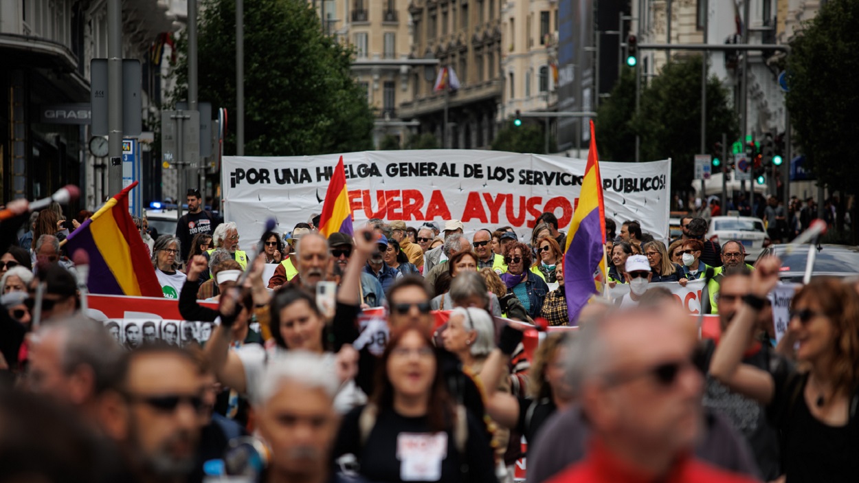 Manifestación por los Servicios Públicos en la Comunidad de Madrid