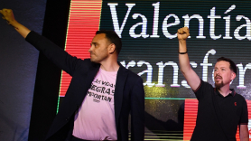 El exvicepresidente del Gobierno Pablo Iglesias y el excandidato de Podemos a la Alcaldía de Madrid, Roberto Sotomayor. EP