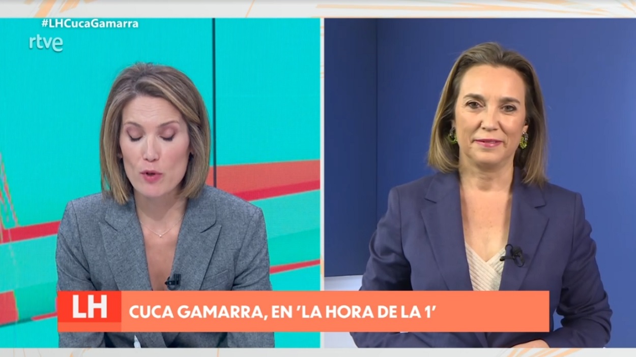 Silvia Intxaurrondo y Cuca Gamarra en 'La Hora de la 1'. RTVE