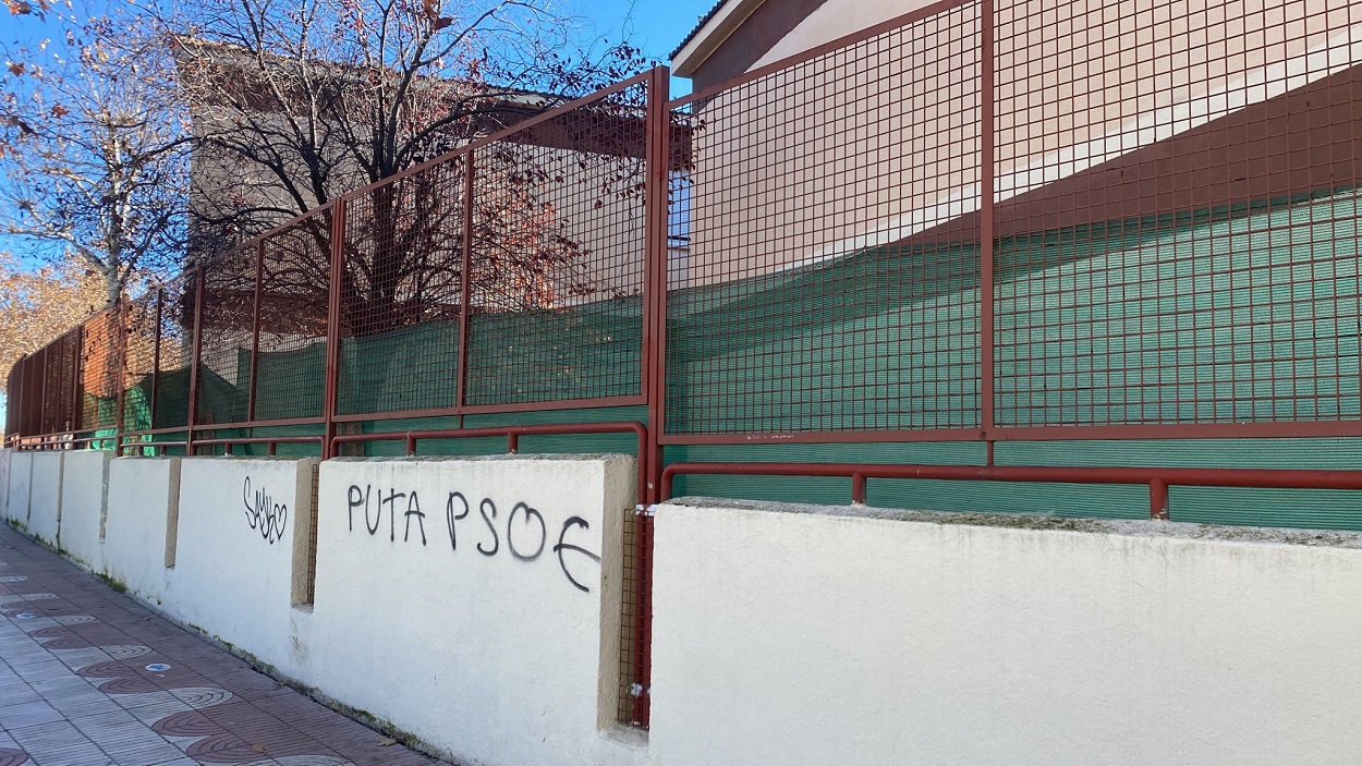 Pintada en el colegio Príncipe Felipe de San Sebastián de los Reyes.