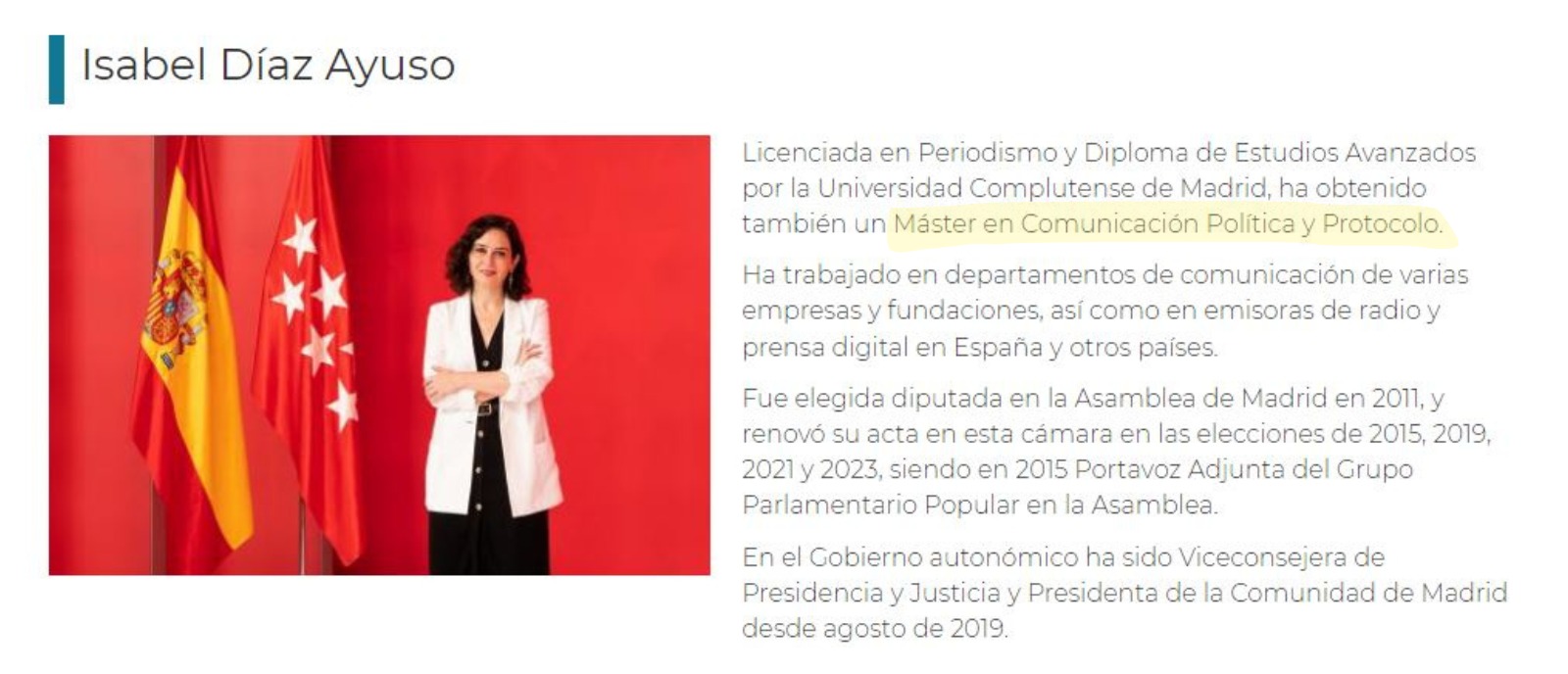 Página web Asamblea de Madrid