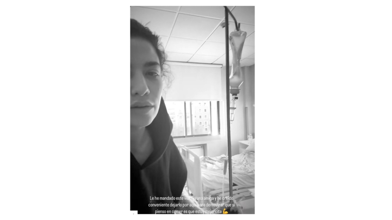 Ares Teixidó, hospitalizada, habla en sus historias. Instagram Ares Teixidó, hospitalizada, habla en sus historias. Instagram