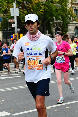 El nuevo presidente de Telefónica en la Maratón de Nueva York