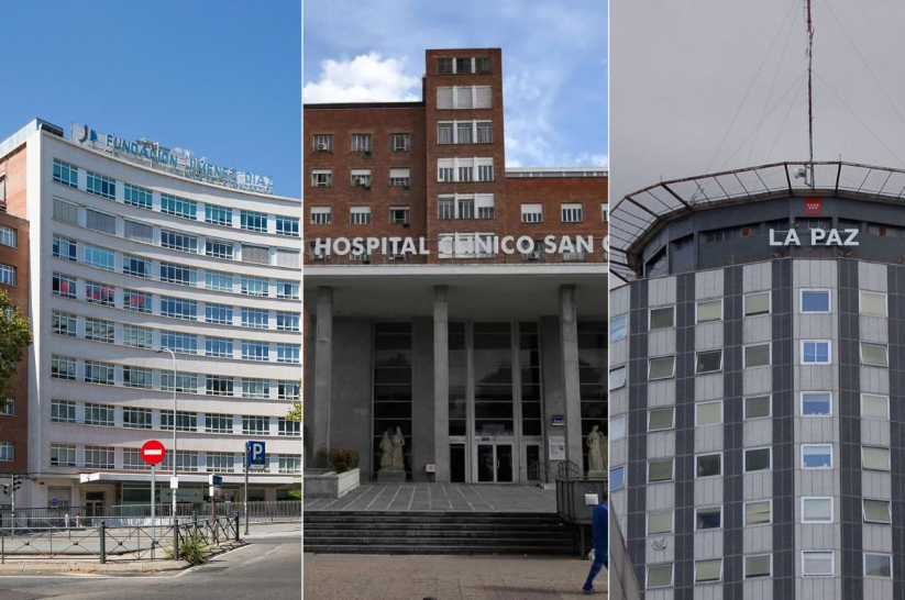 Algunos de los principales hospitales de la Comunidad de Madrid.