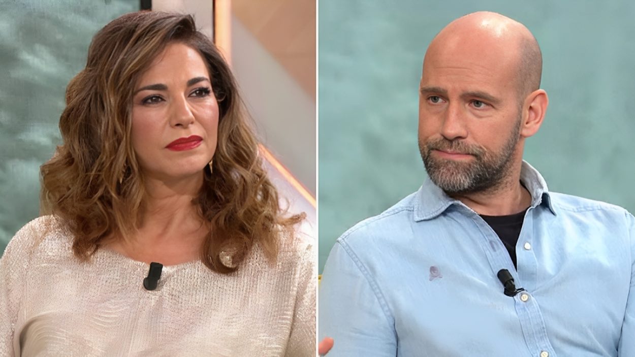 Mariló Montero y Gonzalo Miró, mientras hablan de Pedro Sánchez en 'Espejo Público'. Atresmedia Televisión