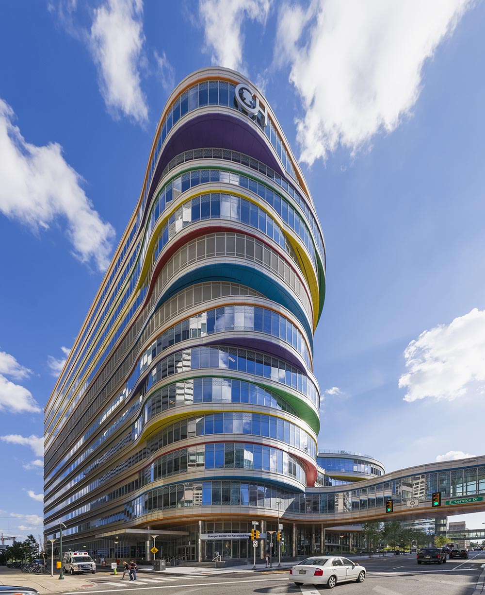 El Hospital Infantil de Filadelfia, con su perfil curvilíneo, se ha convertido en uno de los iconos de la ciudad