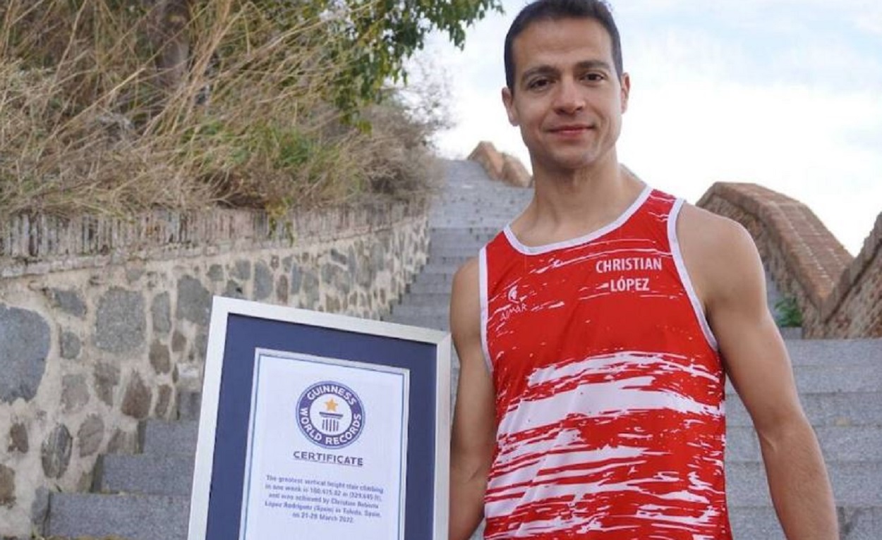 El 126 veces récord guinnes, Christian López. Archivo.
