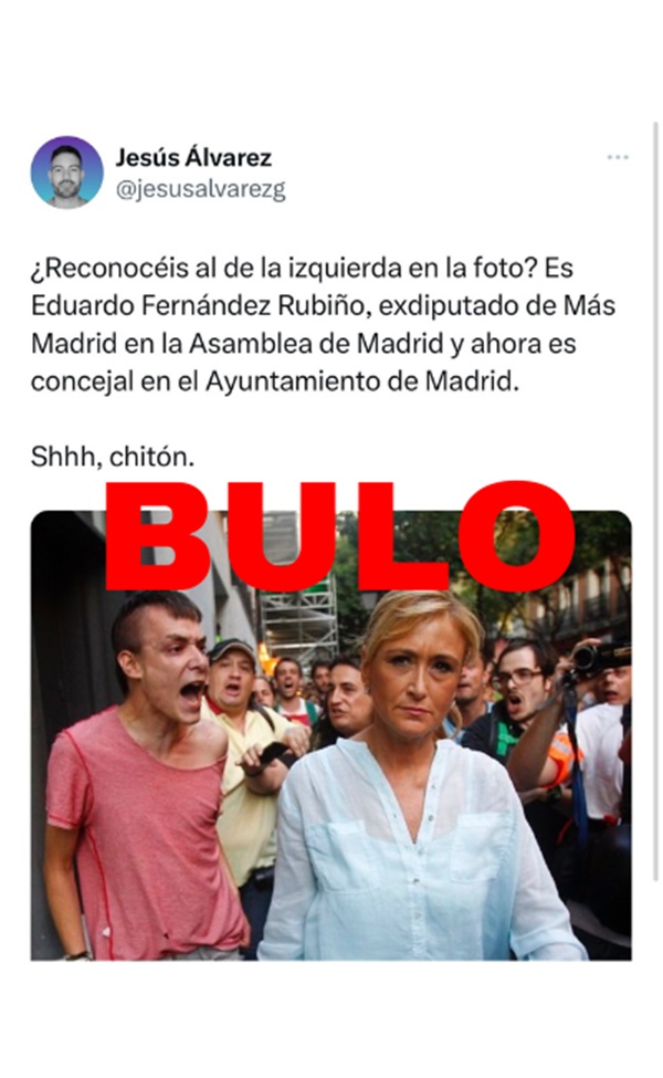 La red social X se ha convertido en el escenario perfecto para la difusión de nuevas leyendas negras como la de un falso Rubiño en un escrache a Cristina Cifuentes