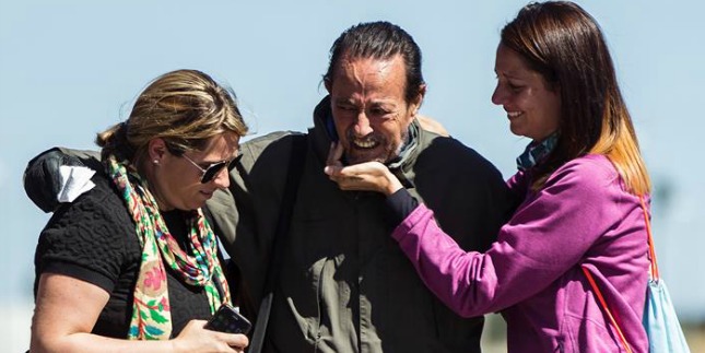 El exalcalde de Marbella, Julián Muñoz, en el momento de su salida de prisión