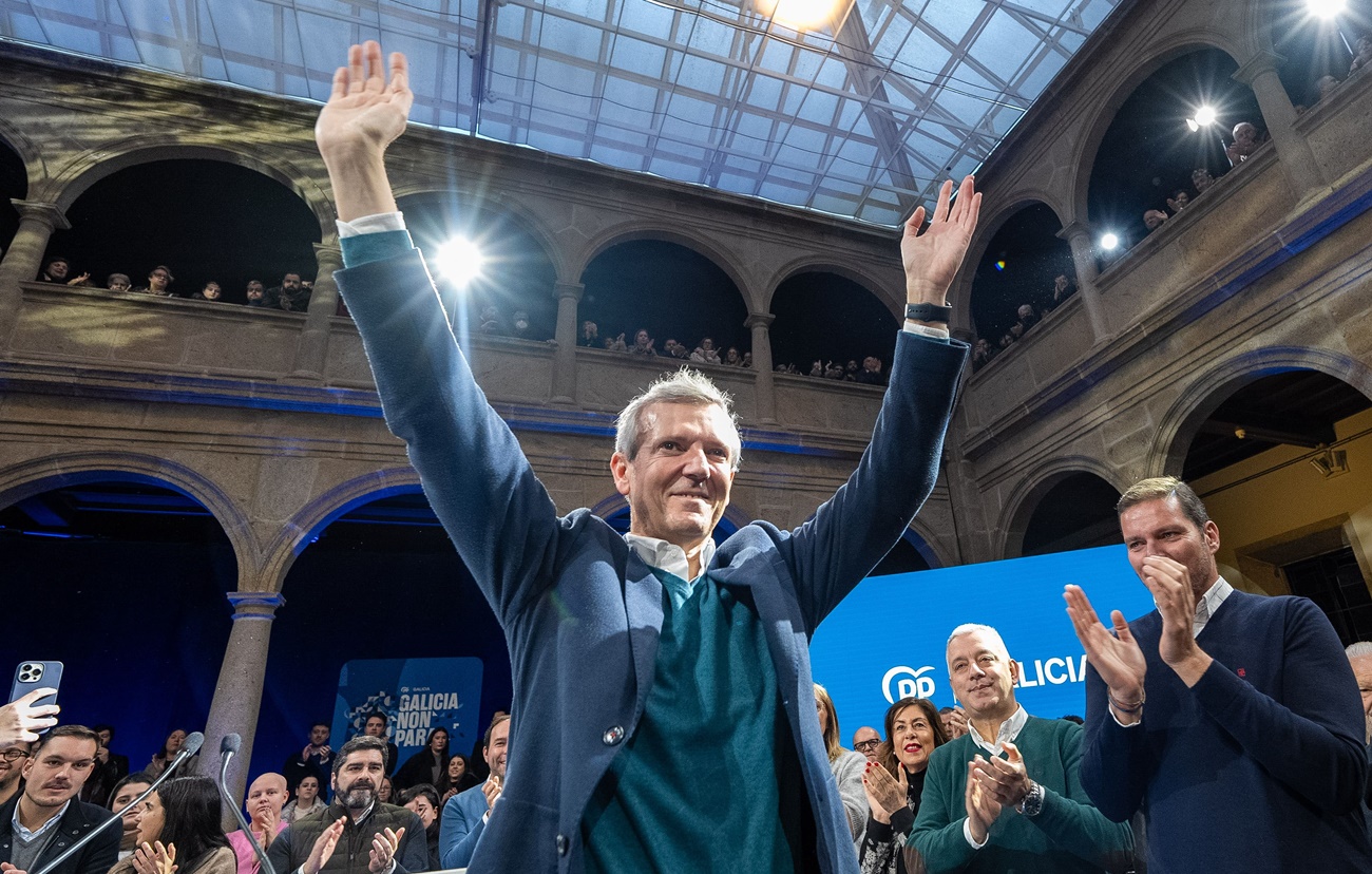 Alfonso Rueda, único representante de la derecha en el debate electoral de la TVG. EP