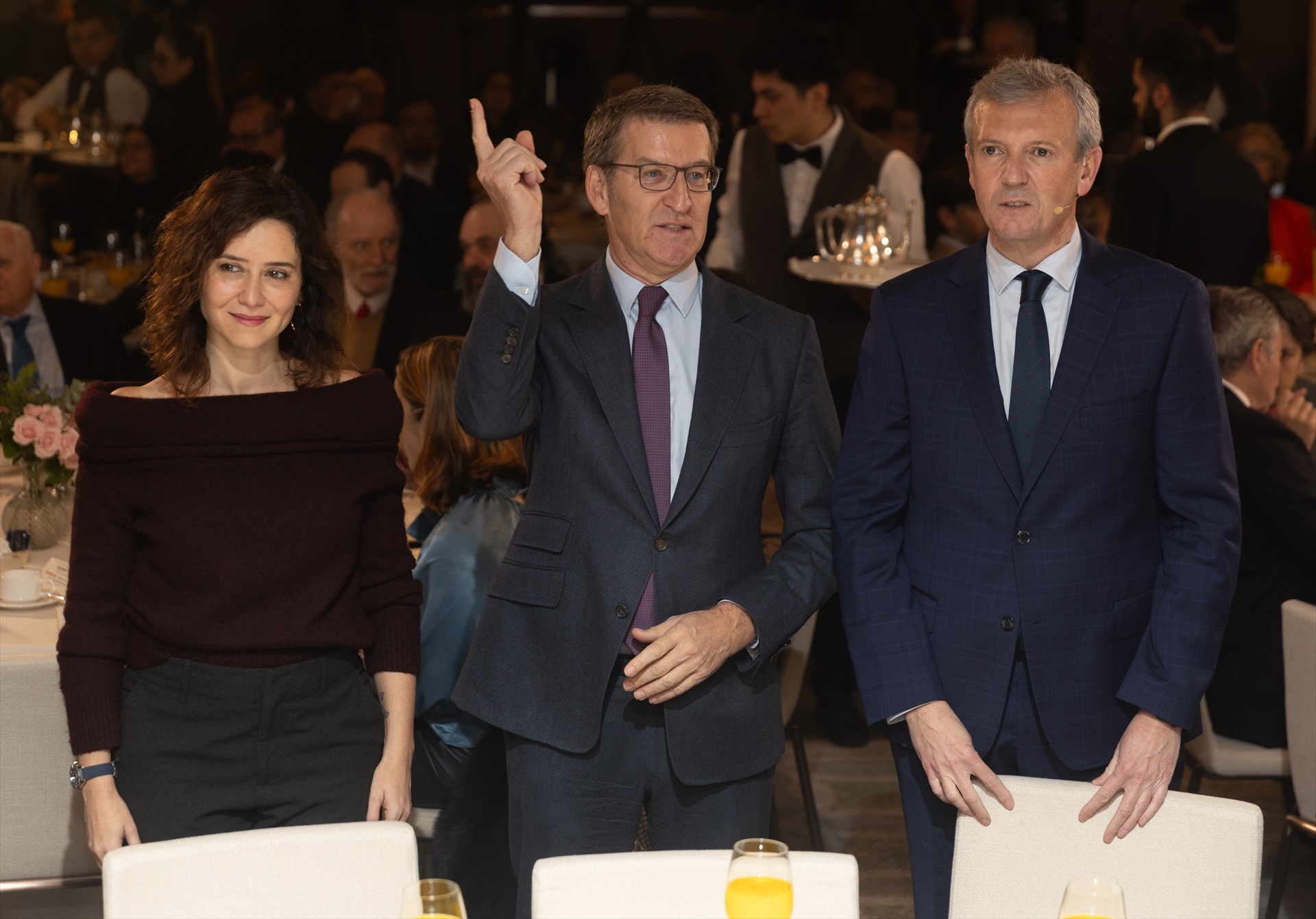  Isabel Díaz Ayuso, Alberto Núñez Feijóo y Alfonso Rueda. EP