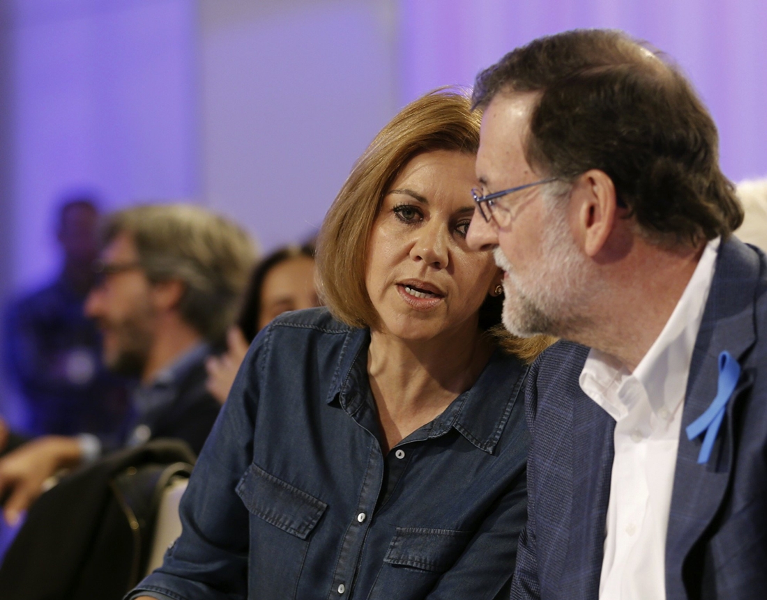 Rajoy y Cospedal en el acto de este sábado en Andalucía.