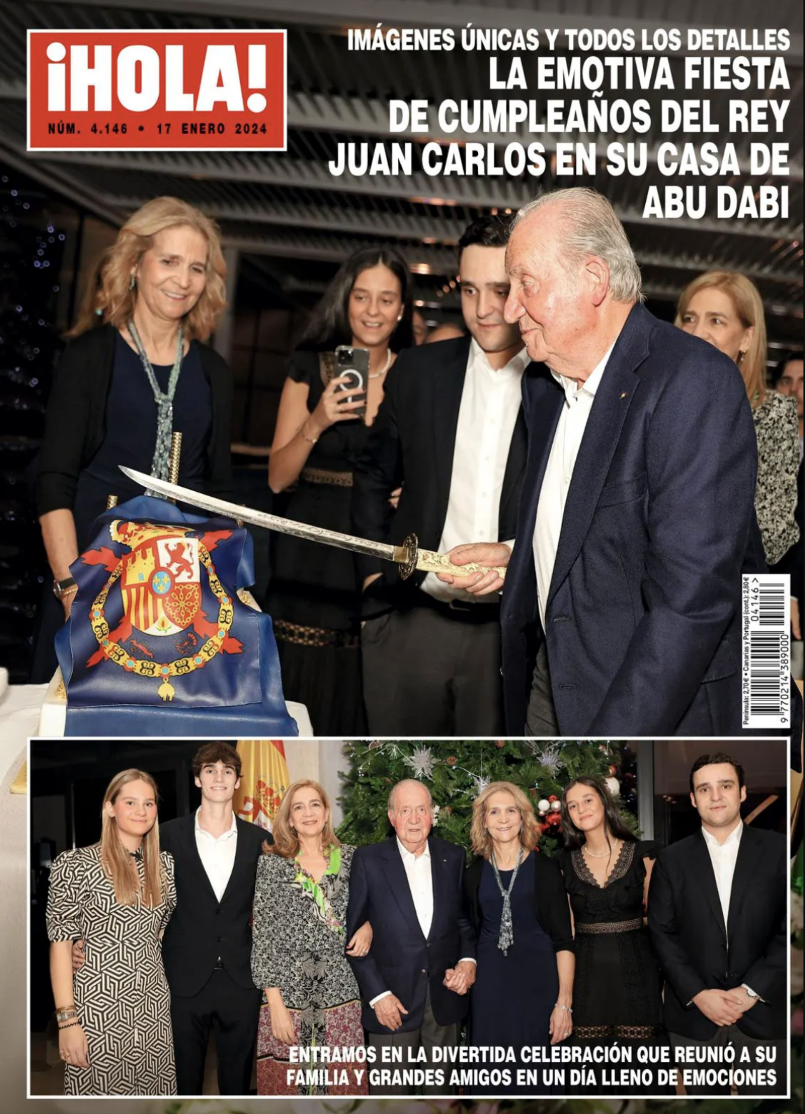 Portada completa de la revista Hola. 10 de enero de 2024. EP