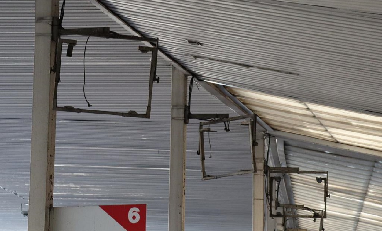 Fotos de la estación de autobuses de Valladolid tomadas por el PSOE