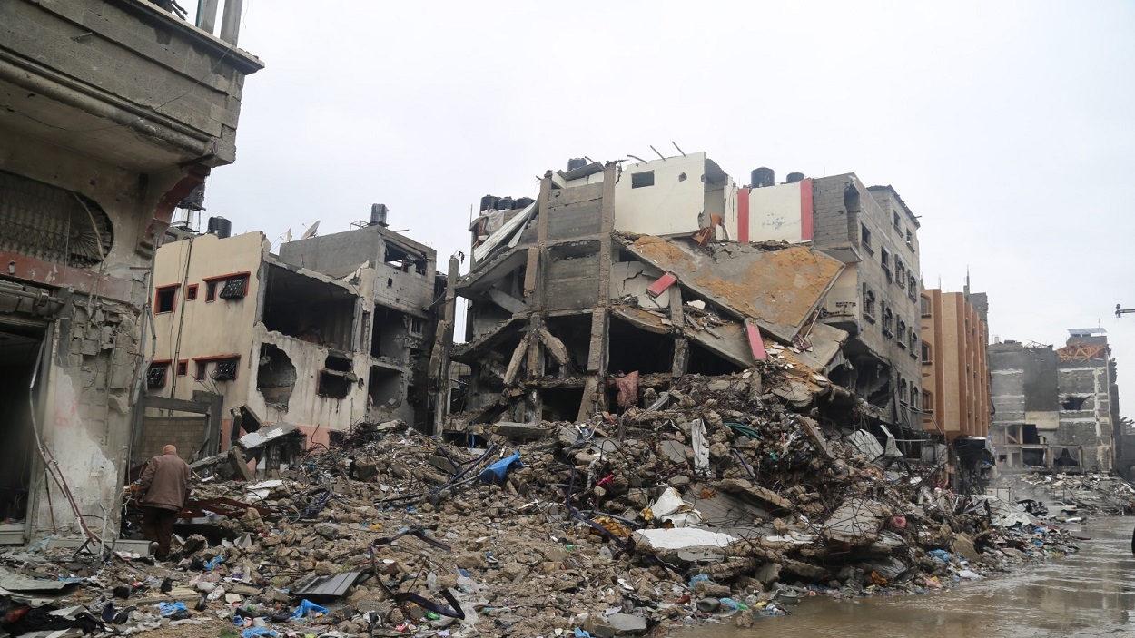 Edificio derruido por los bombardeos en Gaza. EP