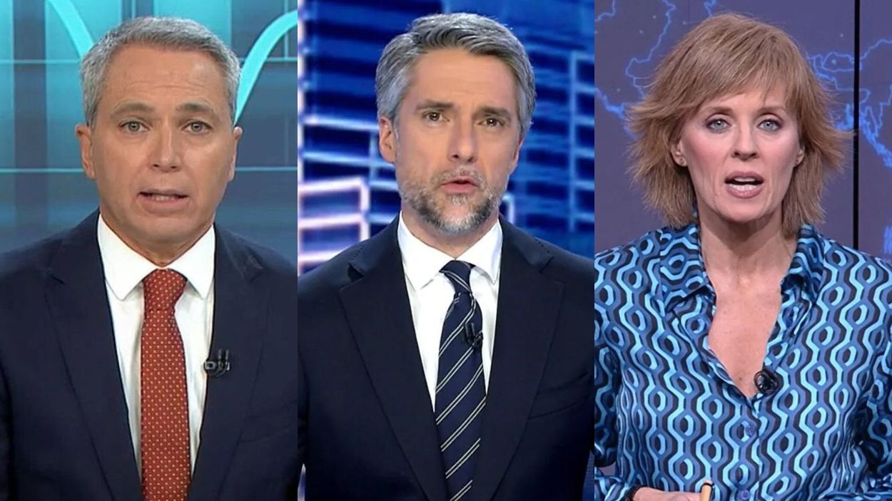 Vallés, Franganillo o Carazo: ¿Quién ha ganado la primera batalla informativa por las audiencias? Elaboración propia