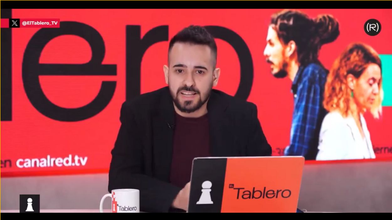 El periodista Sergio Gregori en el programa 'El Tablero'. Redes sociales.