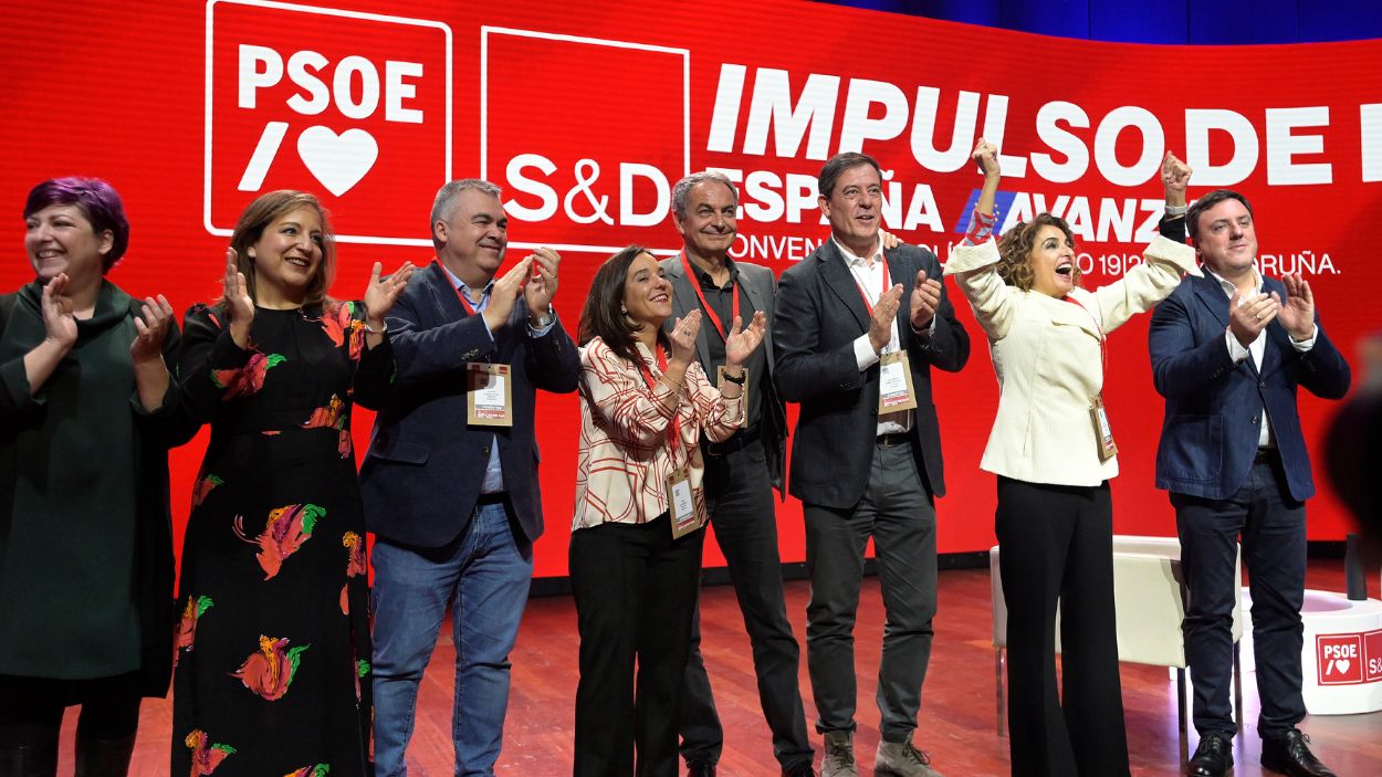 El expresidente del Gobierno, José Luis Rodríguez Zapatero, inaugura la convención política del PSOE en A Coruña. EP.