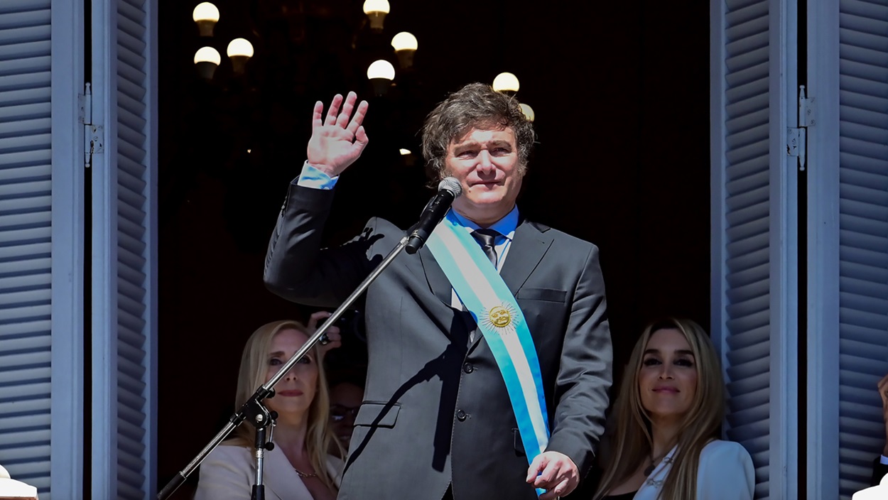 El nuevo presidente argentino, Javier Milei, en una imagen de archivo. EP.