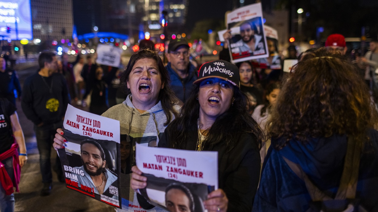 Manifestantes contra Netanyahu en Tel Aviv. EP