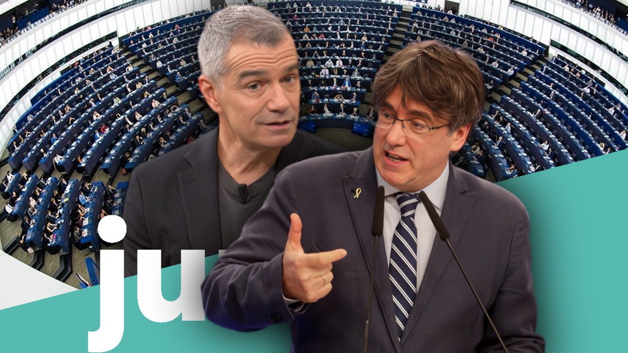 Toni Cantó intenta ganar el sorteo para visitar a Puigdemont en Bruselas. Elaboración propia