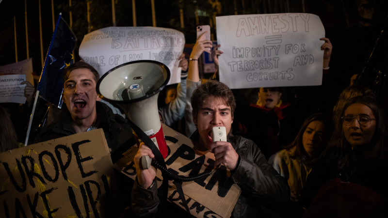 Manifestación frente al Parlamento Europeo