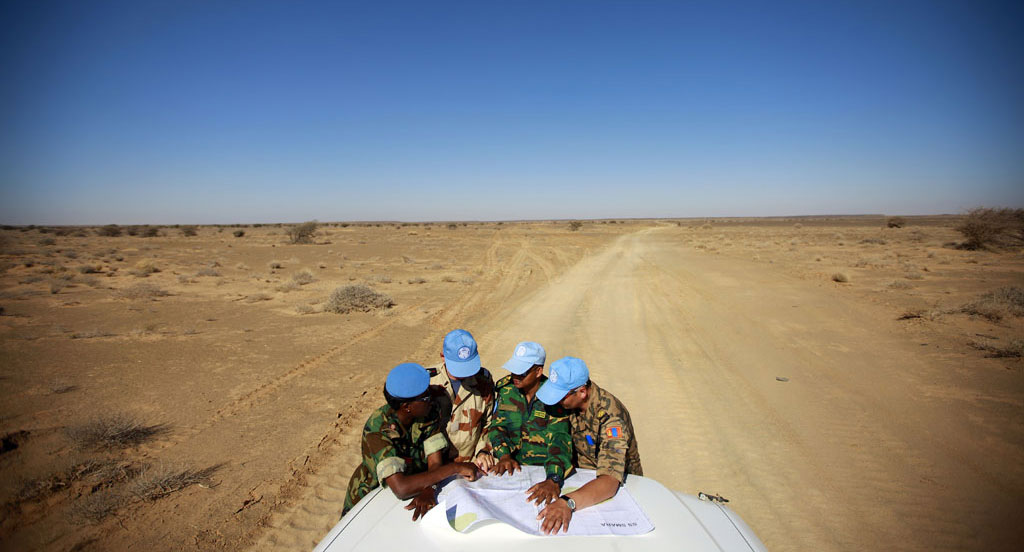 Miembros de Naciones Unidas en el Sahara Occidental.