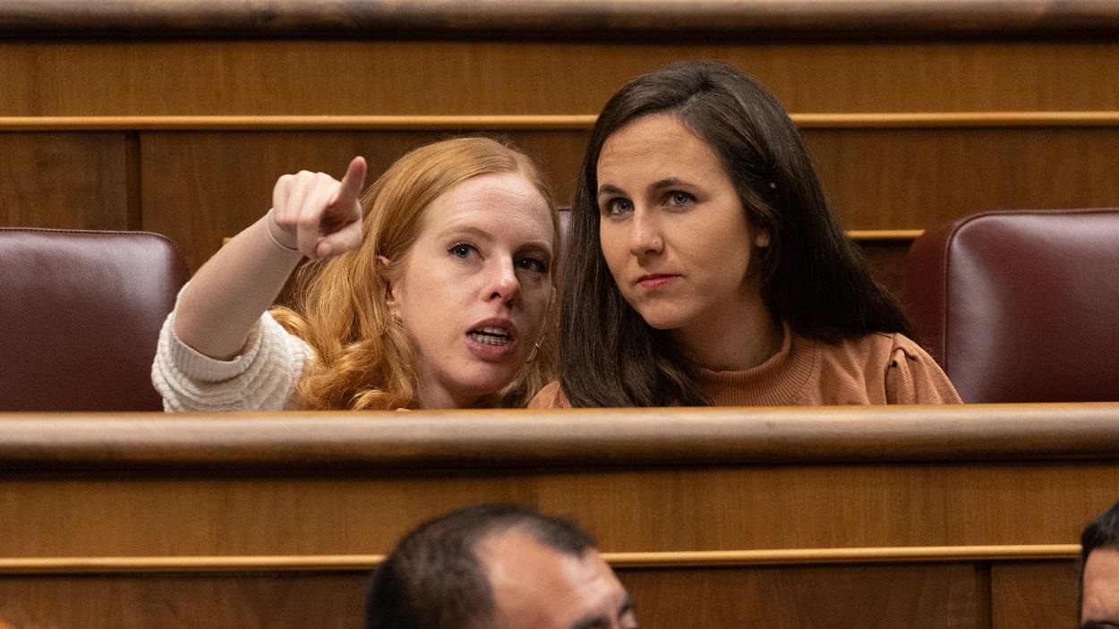 La exdiputada Lilith Verstrynge y la líder Podemos, Ione Belarra. EP