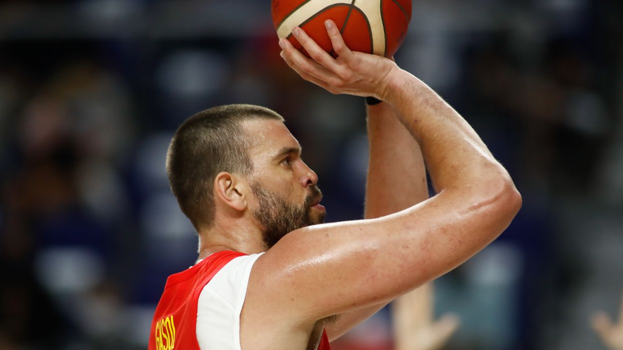 Marc Gasol durante un partido con la Selección Española. EP