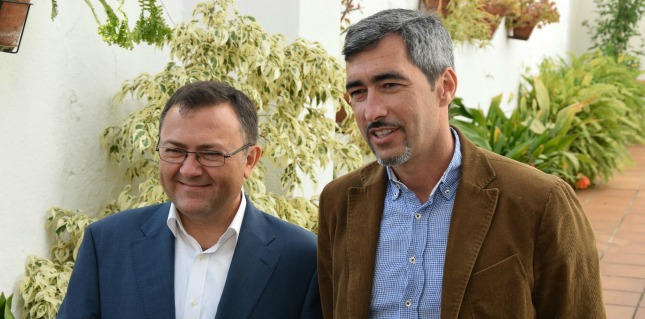 Miguel Ángel Heredia y Victor Navas en Benalmádena. Foto PSOE