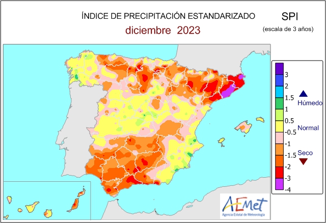 Índice de precipitaciones 3 años