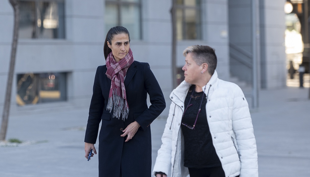 Montse Tomé a su llegada a la Audiencia Nacional. EP