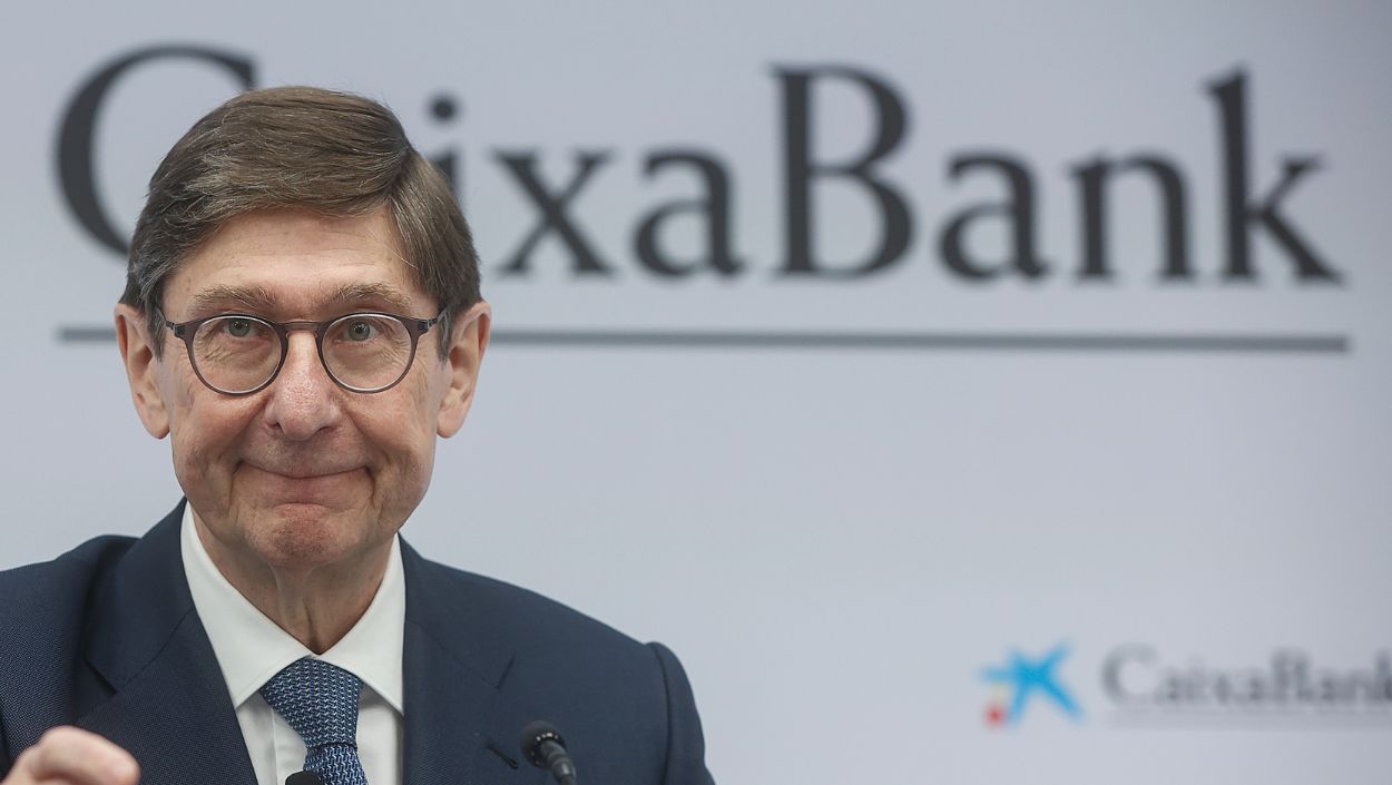 El presidente de CaixaBank, José Ignacio Goirigolzarri, durante la presentación de resultados