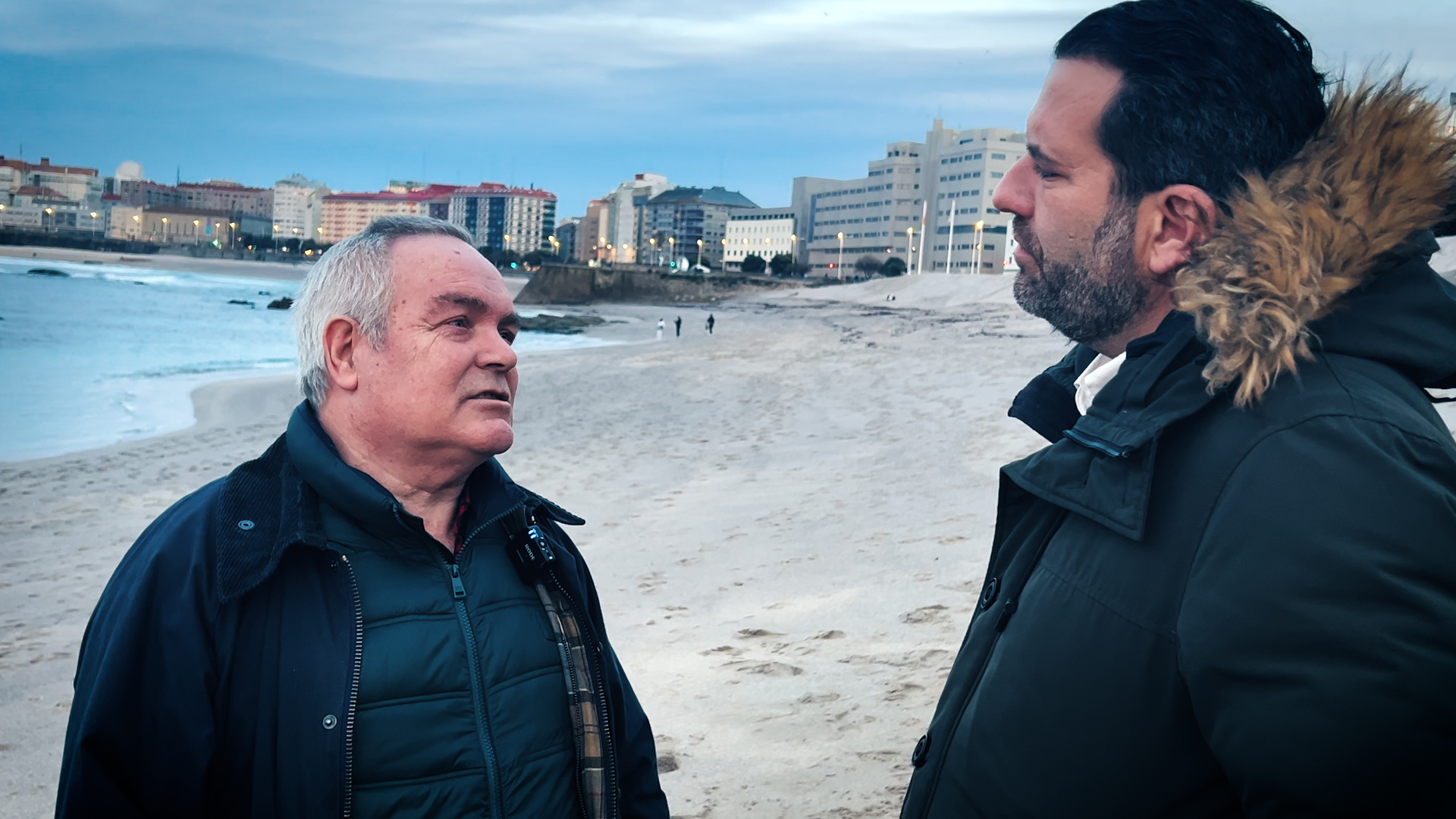 Entrevista a Miguel Delgado en Riazor. 