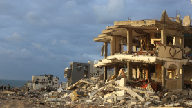 Edificio derruido en la Franja de Gaza. EP