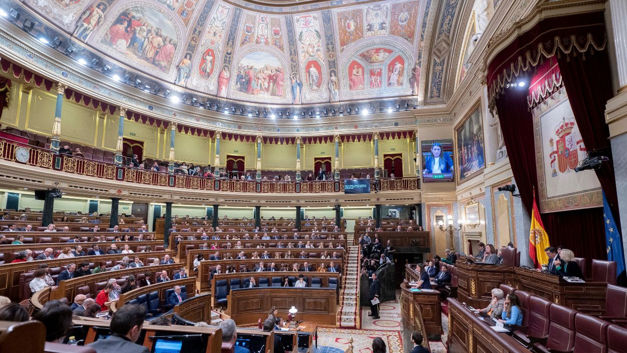 Hemiciclo durante una sesión plenaria, en el Congreso de los Diputados, a 30 de enero de 2024, en Madrid (España). EP