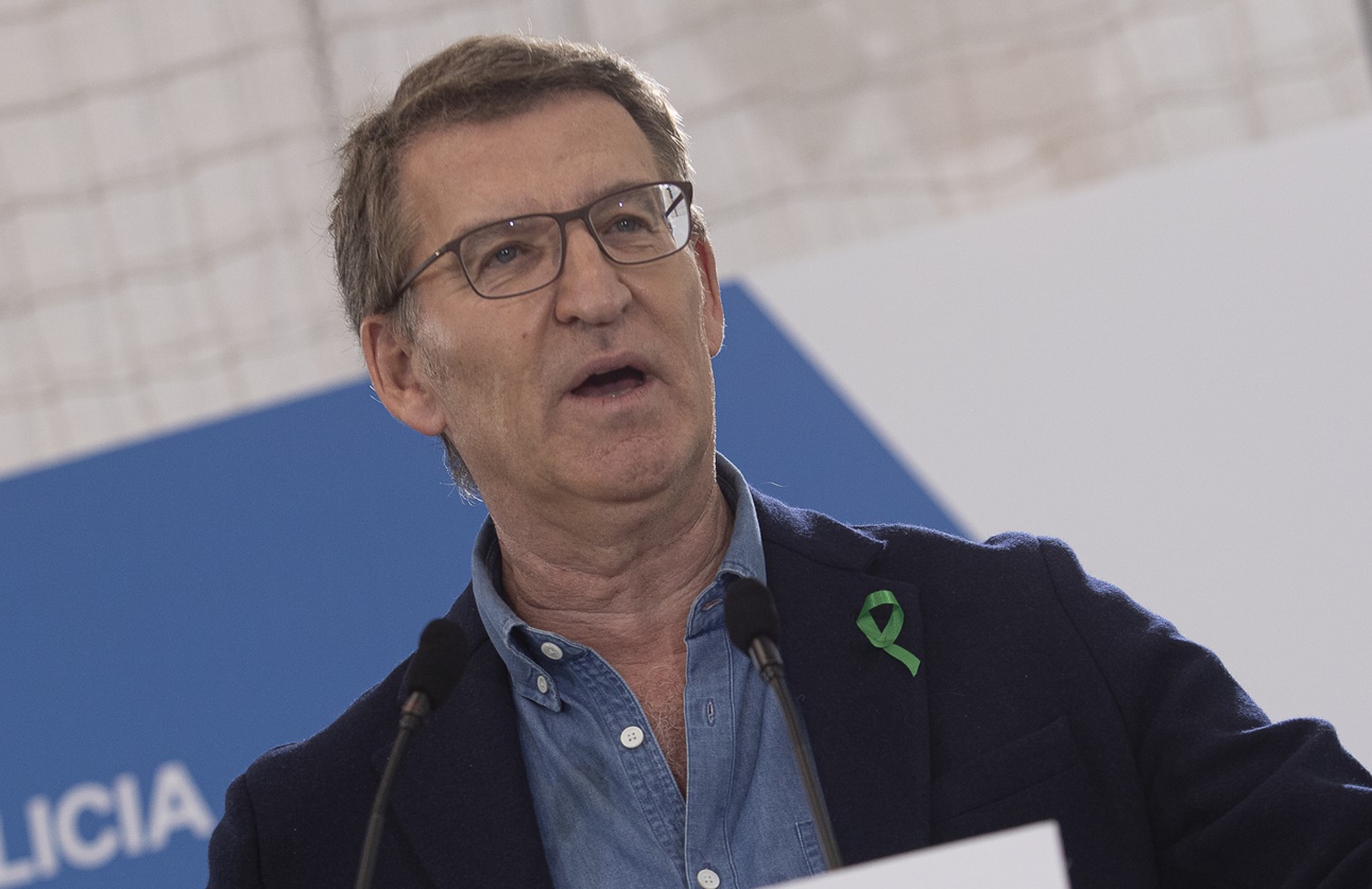 Alberto Núñez Feijóo en un acto del PP en Mos (Pontevedra) Foto: EP