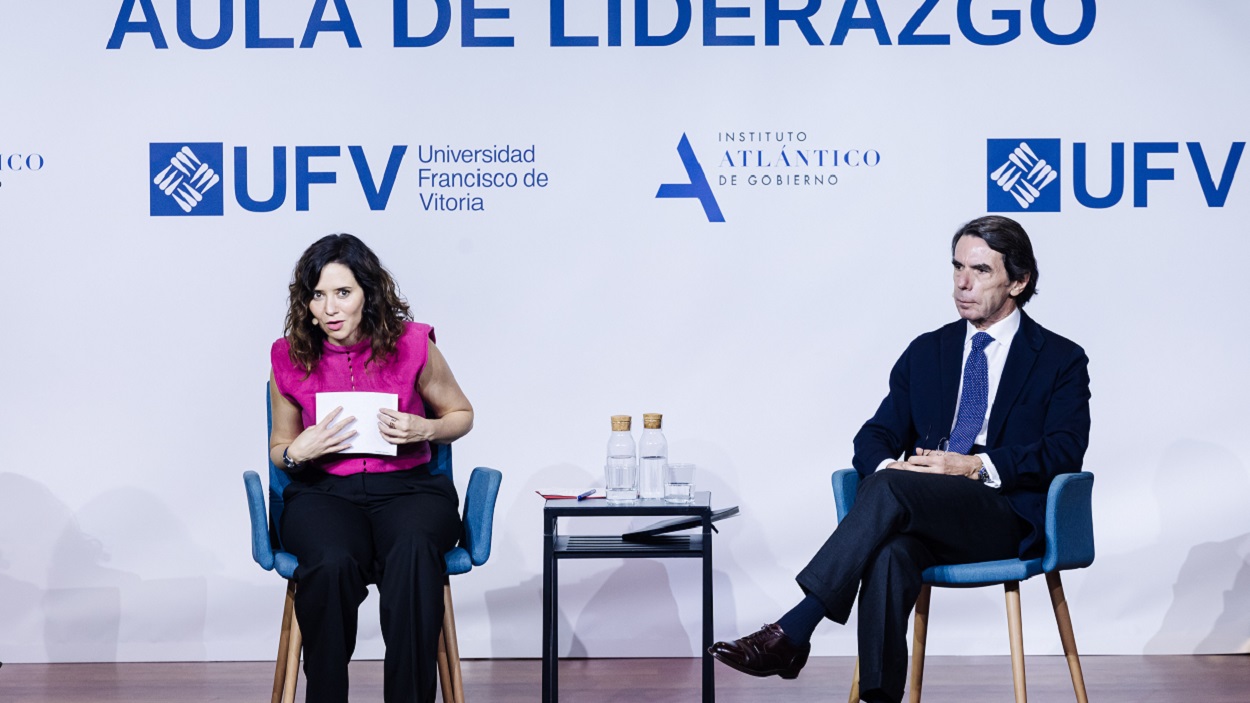 Isabel Díaz Ayuso y José María Aznar. EP