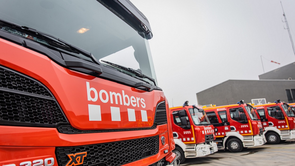 Camiones de los bomberos de la Generalitat. EP