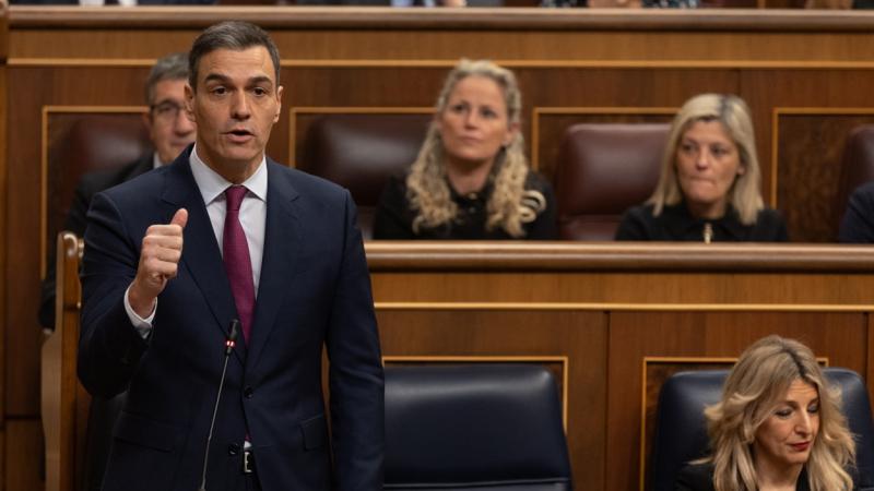 Pedro Sánchez en una intervención en el Congreso. EP