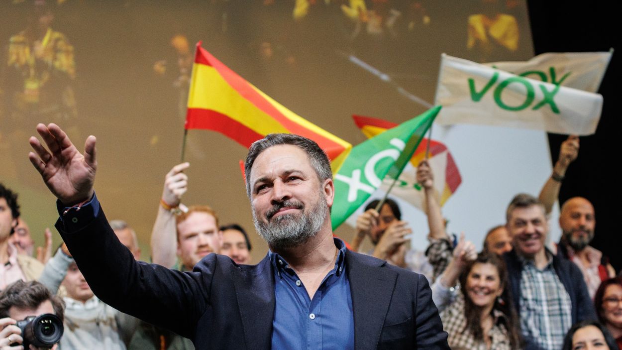 El líder de Vox, Santiago Abascal. EP