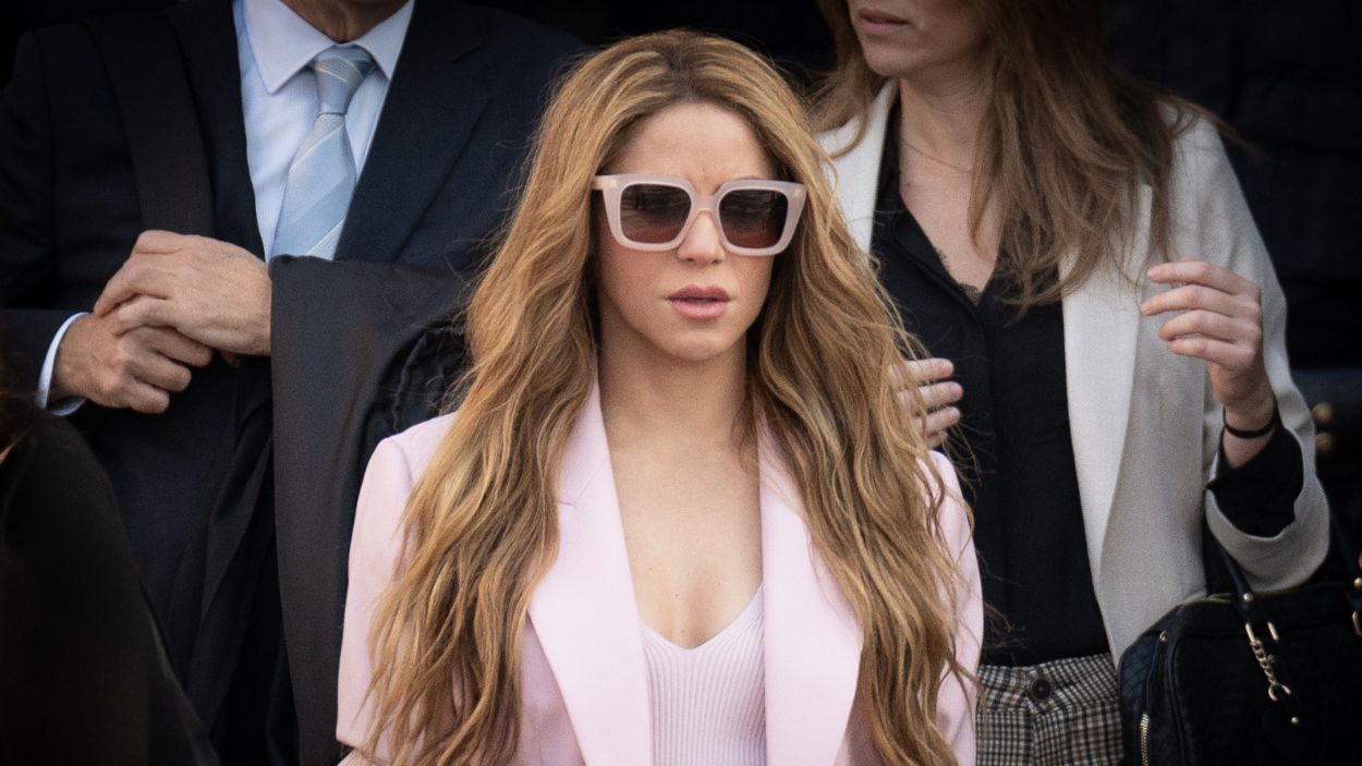 Shakira a su salida de la Audiencia Nacional en Barcelona. EP. 