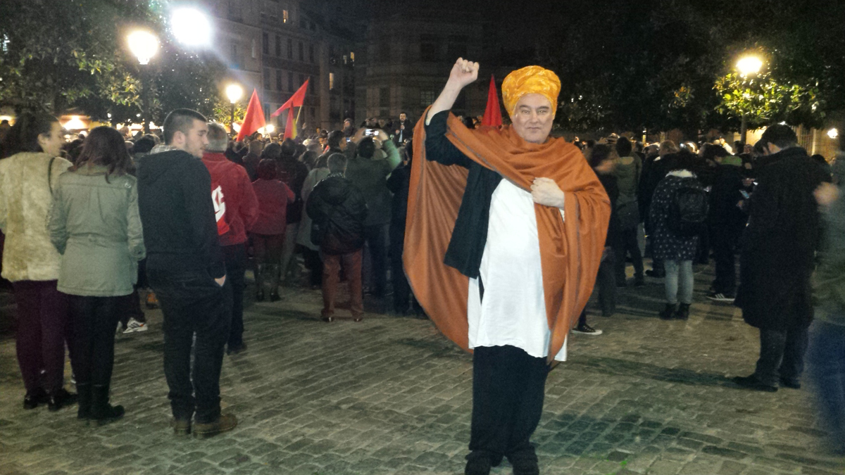 Shangay Lily, en una manifestación en Madrid