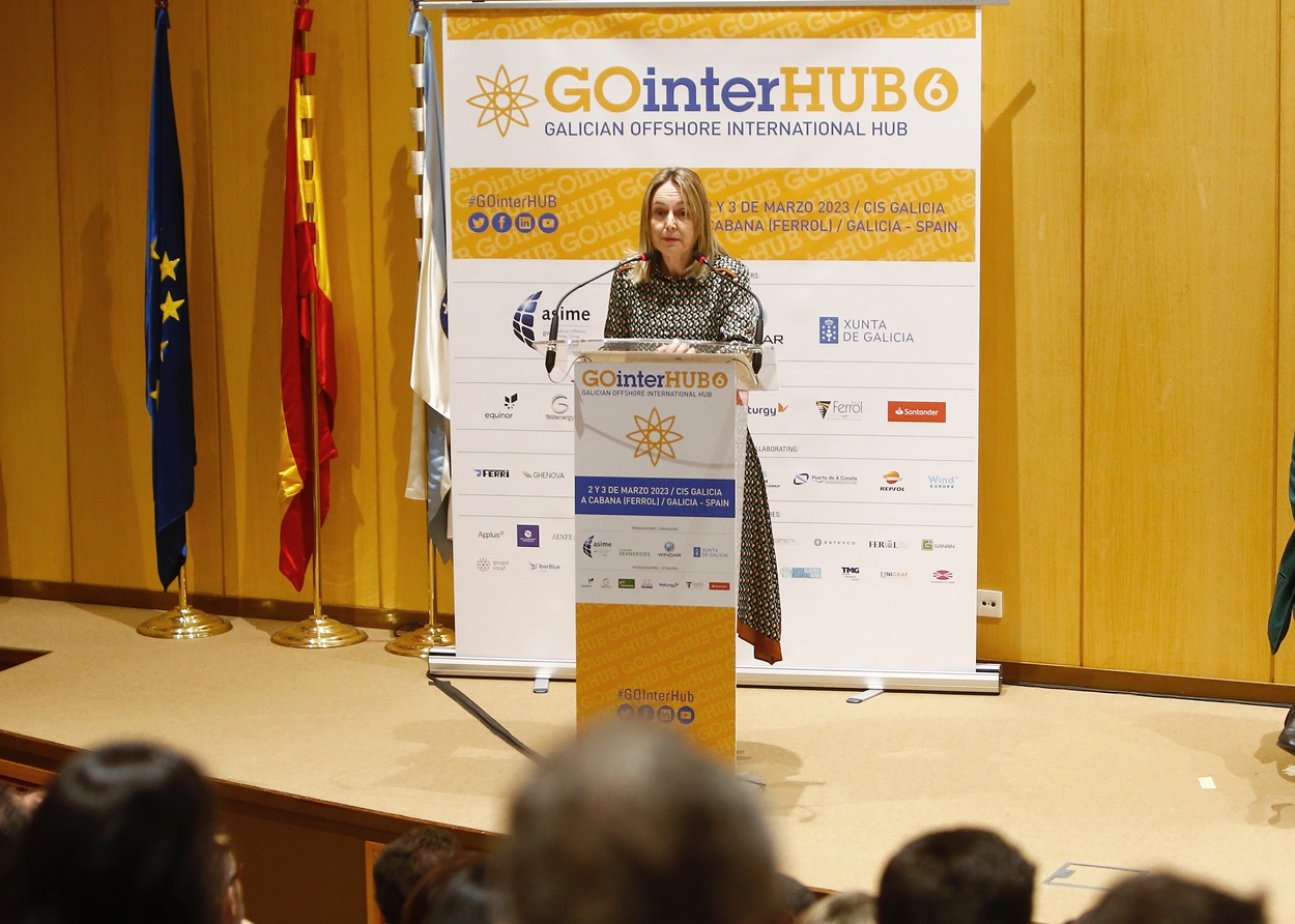 Paula Uría durante una intervención de hace un año cuando ocupaba el cargo de directora general de Industria de la Xunta de Galicia (Foto: Europa Press).