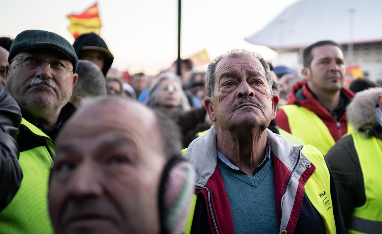 Protesta de agricultores. DIEGO RADAMÉS/EP