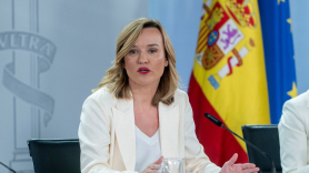 La ministra Portavoz, Pilar Alegría, durante rueda de prensa posterior al Consejo de Ministros, en el Palacio de la Moncloa. EP